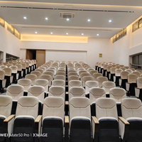 Chaise d'auditorium télescopique pliable avec tablette d'écriture pour salle de conférence et théâtre commercial – Vente en gros usine