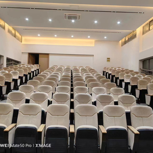 Sillas de Teatro Comerciales al por Mayor, Silla de Auditorio Plegable Telescópica con Tableta de Escritura para Salas de Conferencias - Product Image 2
