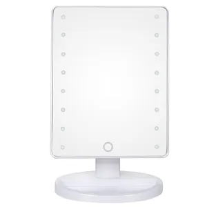 Miroir-Espejo de escritorio Con Sensor táctil Led, Espejo de mesa Con aumento de carga Usb, maquillaje, 10X