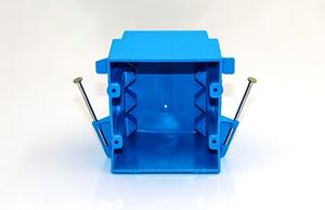 Caja de interruptor de pared de plástico duradera de 1 módulo, 16A 120V IP20, regulable, unipolar, estilo moderno, fácil instalación, diseño minimalista, azul - Product Image 3