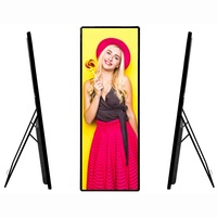 Pantalla LED para Póster Toosen P1.5 P1.8 P2 P2.5, 640x1920mm, Control Wifi USB, Soporte de Pie Móvil, Pantalla LED de Video Publicitaria