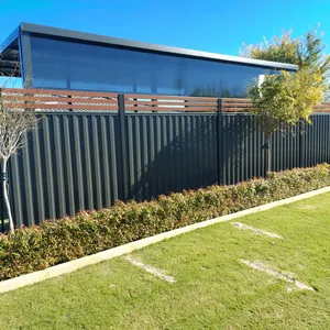 Customized Popular Australian Fancy China Aluminum Galvanized Steel Fence STD Zig Zag Profile Colorbond Fence Panel And Gate