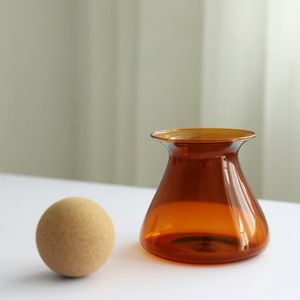 Toples makanan kaca borosilikat berwarna kerucut, toples makanan teh biji kopi dengan colokan atas gabus - Product Image 4