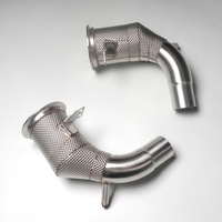 Collecteur d'échappement en acier inoxydable pour Porsche 911 992 Turbo S 3.0T, haut débit, finition brossée, épaisseur 1,5 mm avec GPF/OPF