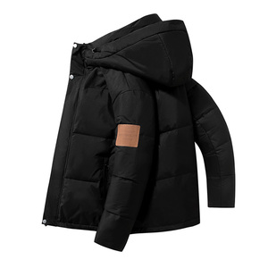 Doudoune courte à capuche épaisse pour homme, collection automne-hiver 2025, en duvet de canard blanc, chaude et décontractée, coupe jeune, coupe-vent et élégante - Product Image 5