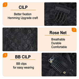 Perruque synthétique avec fil de cheveux noir naturel moelleux Bloc de cheveux de hérisson pour hommes Style africain Extension de cheveux bouclés style clip - Product Image 4