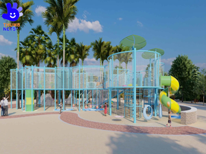 Attrezzatura per Arrampicata a Tema Avventura - <span class=keywords><strong>Parco</strong></span> Giochi con Rete di Corde di Alta Qualità per Parchi <span class=keywords><strong>Acquatici</strong></span> Commerciali e Asili - Product Image 5