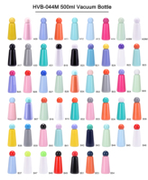 Bouteille isotherme à double paroi en acier inoxydable 304 de 500 ml/17 oz avec logo personnalisé, anti-fuite, écologique, sans BPA, avec couvercle à bille pour entreprises