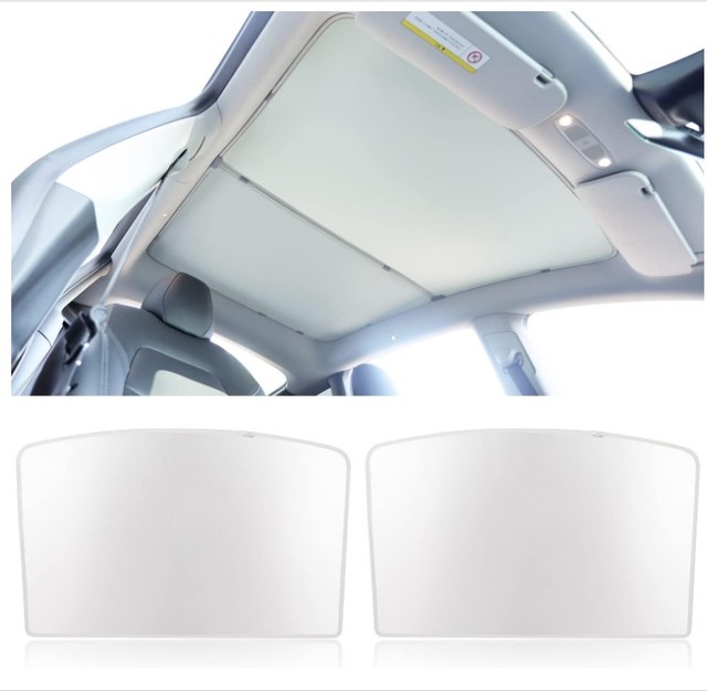 Car Roof Sunshade Foldable Retractable Skylight Sun Shade for Tesla Model 3 Highland Model Y Interior Accessories