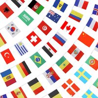 Guirlande de drapeaux du monde pour tournoi mondial, bannière multinationale résistante aux intempéries pour décoration de fête en extérieur