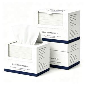 Serviettes nettoyantes jetables pour le visage en tissu non tissé/fibre végétale/biodégradable/coton HenSun, fabriquées sur mesure par notre propre usine. - Product Image 1