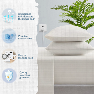 Geométrica Aterramento Corpo Hotel Saúde EMF Proteção Kits Condutiva Aterramento Malha Algodão Almofada Caso Fronha para Casa - Product Image 6