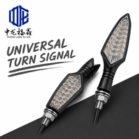 Clignotants LED pour moto, 2 pièces, ambre, avant, universels, paire de clignotants pour moto