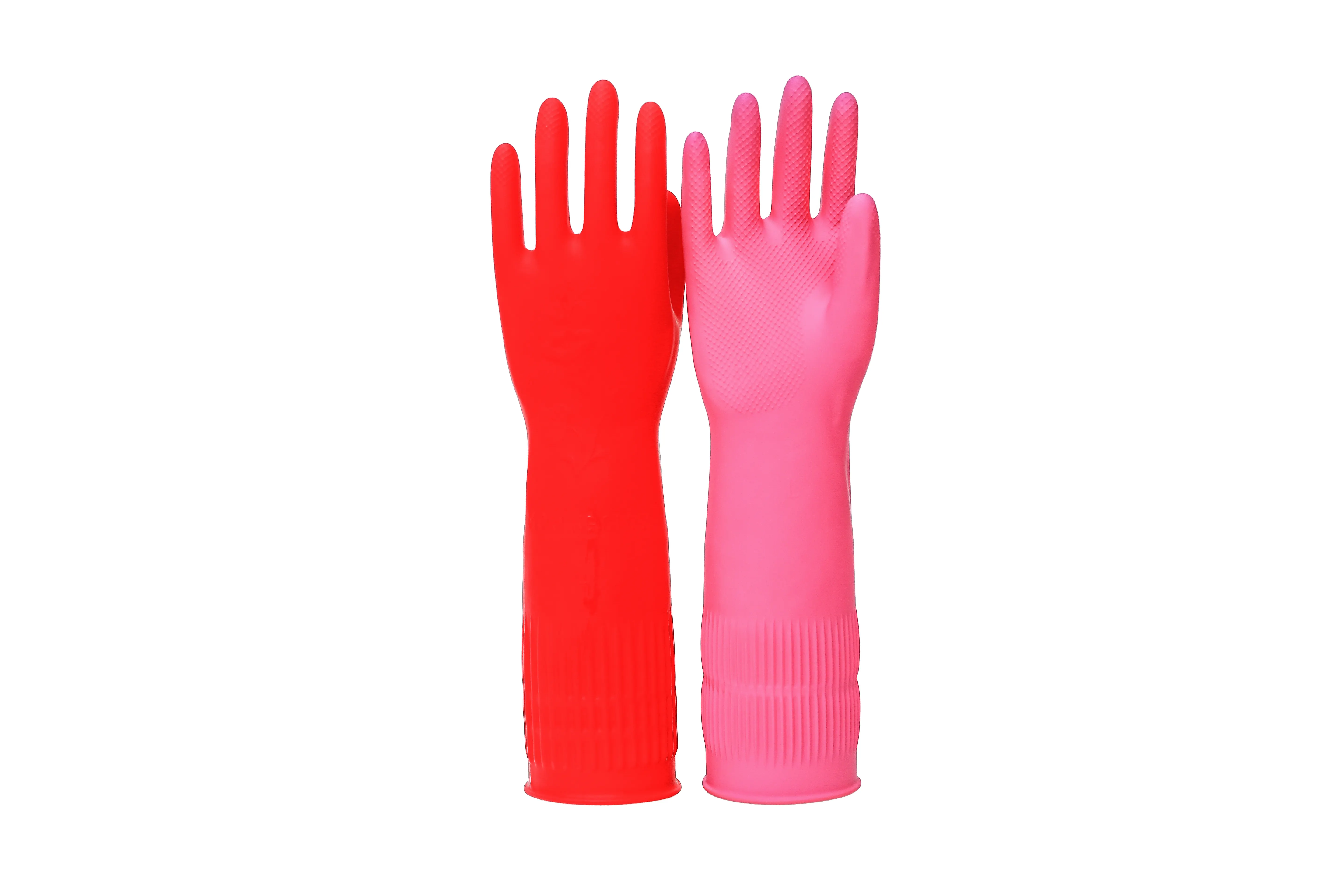 2023 Dishwashing Reusable Household Kitchen Long Sleeve Thick Latex Cleaning Washing Painting Gardening Pet Care Rubber Gloves