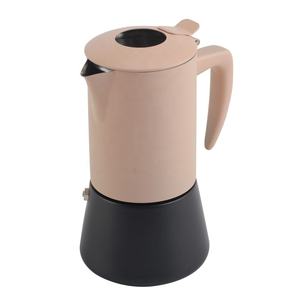 Durable Cuban Coffee Maker, Induction Stovetop Compatible, Intalian Stainless Steel Moka Pot - Product Image 1