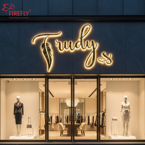 Letrero LED Acrílico 3D Personalizado con Logotipo, Letras Metálicas Doradas, Letreros para Negocios y Tiendas, Letras de Canal Retroiluminadas para Exteriores - Product Image 1