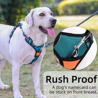 Ensemble de laisse de collier de chien en tissu doux et respirant du fabricant Harnais tactique réfléchissant pour animaux de compagnie pour chiens