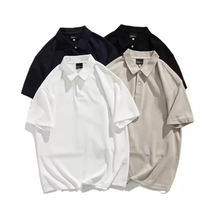 T-Shirt <span class=keywords><strong>Polo</strong></span> da Uomo di Alta Qualità 300gsm, 83% Cotone, Oversize, Tinta Unita, Manica Corta, per Sport - Product Image 1