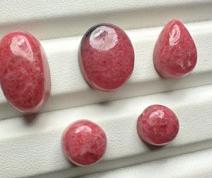 Lote de Gemas Sueltas de Rodonita Rosa Natural en Forma de Cabujón, con Reverso Plano, para Diseño de Joyería - Product Image 1