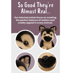 Lindo peluche animal de peluche, cachorro <span class=keywords><strong>Pastor</strong></span> Alemán, venta al por mayor, ODM, juguete de perro de peluche suave realista de 16cm, <span class=keywords><strong>Pastor</strong></span> Alemán de peluche de tamaño natural - Product Image 2