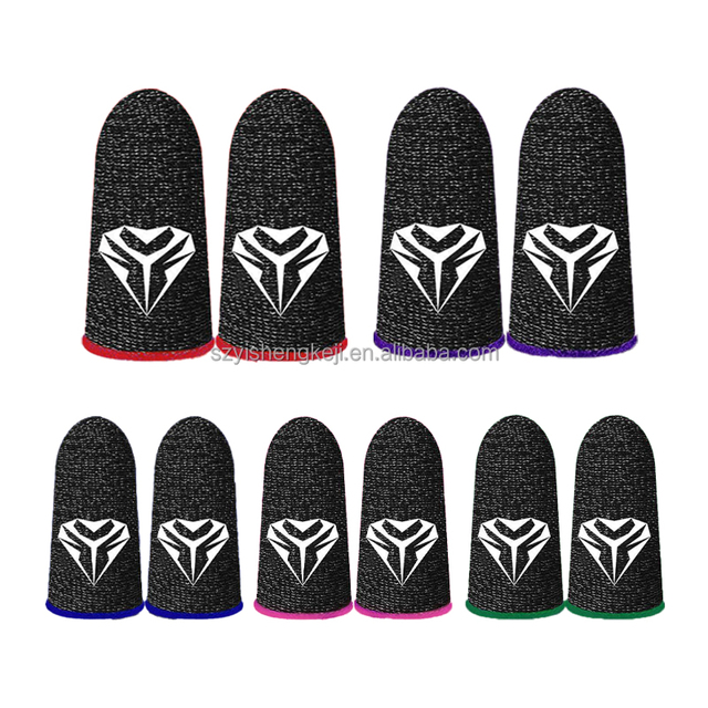 Superconducting Electrical 28-Pin Woven Breathable Sweat-Proof Fiber Gaming Finger Sleeve for Android IOS Phones Tablets PUBG