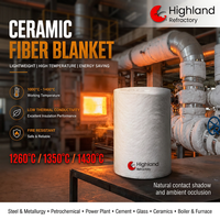 Couverture isolante flexible en fibre céramique 1260 ° C pour tuyau de vapeur et tube de chaudière - Installation facile et ignifuge jusqu'à 1260 degrés ° C