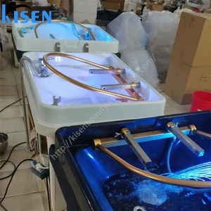 อ่างสระผมเคลื่อนที่ Kisen Modern สำหรับร้านเสริมสวย สปา ห้องน้ำ และโรงพยาบาล อ่างสระผมสีขาวพร้อมฟังก์ชั่นนวด - Product Image 5