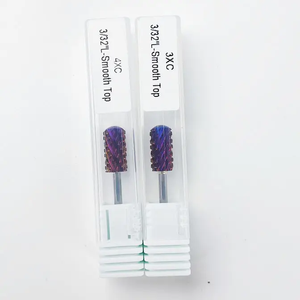 パープル 4XC 3XC 超硬ネイルビット 3/32インチ スムースラウンドトップ ラージバレル ネイル ドリルビット マニキュア ペディキュア アクリル用 - Product Image 2