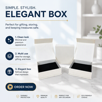 Boîte cadeau en papier magnétique blanche et noire avec logo personnalisé de luxe, recyclable, pliable, rigide, avec couvercle magnétique