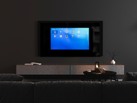 MIRROH.AI OEM/ODM 18.5'' 21.5'' 27'' 32'' Miroir TV intelligent moderne étanche avec écran tactile Android et interrupteur tactile pour salon et hôtel