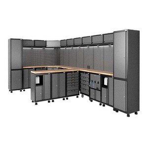 Armoire <span class=keywords><strong>de</strong></span> rangement modulaire roulante CE pour garage, combinaison d'armoires à outils et établi avec capacité <span class=keywords><strong>de</strong></span> charge <span class=keywords><strong>de</strong></span> 500 kg et serrure à clé - Product Image 1