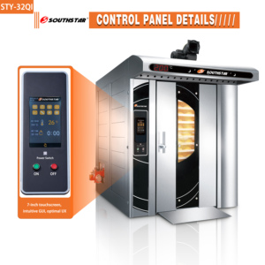 <span class=keywords><strong>Four</strong></span> rotatif à gaz commercial Southstar avec 32 plateaux en acier inoxydable, économie d'énergie, pour la cuisson du pain et des biscuits - Product Image 2