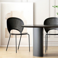 Nouvelle table à manger ovale moderne en bois massif noir 2026 pour petit appartement, mobilier de salle à manger de luxe léger