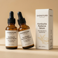 Sérum Visage Concentré Éclat au Kombucha Fermenté Qualité Salon de Luxe, Liquide Premium pour Spa, Marque Privée