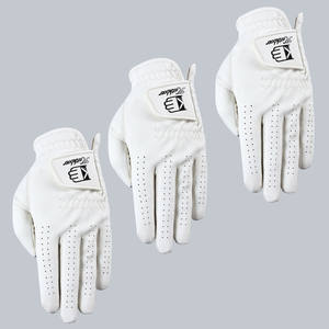 قفازات جولف رجالية بأصابع كاملة قابلة للتنفس ومقاومة للماء - تصنيع حسب الطلب، جلد صناعي فاخر أصلي، علامة تجارية خاصة، بيع بالجملة، مع حلقة تثبيت - Product Image 1