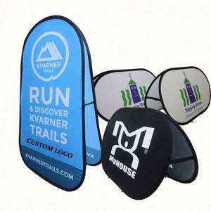 Bannière publicitaire ovale personnalisée en A pour bord de route, vente en gros à prix réduit - Product Image 1