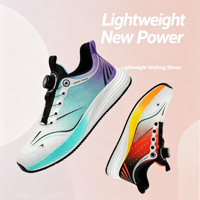 Chaussures de sport blanches en tricot pour hommes, personnalisables avec logo, respirantes, pour la course et la marche, avec semelle intermédiaire amortie et languette chaussette, vente en gros directe usine