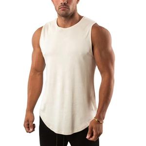 Vêtement de sport personnalisé en gros avec logo imprimé, débardeur de sport pour homme, t-shirt sans manches, haut, 100% coton, col rond, débardeur pour homme - Product Image 6