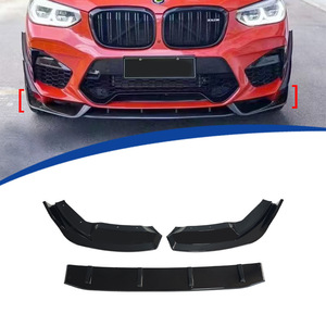 Divisor delantero de 3 secciones en ABS negro brillante para BMW X3M F97, alerón para parachoques delantero, modelos 2017-2021 - Product Image 1