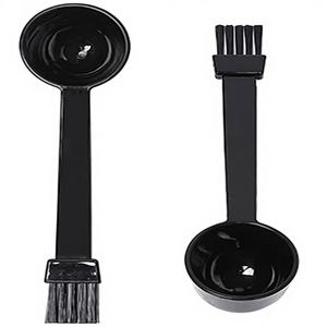 Cuillère à <span class=keywords><strong>café</strong></span> avec brosse pour moulin à expresso 2-en-1, compatible <span class=keywords><strong>Cuisinart</strong></span> DBM-8P1, poils en nylon, plastique PP, outils de barista - Product Image 1