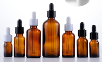 Flacons compte-gouttes en verre transparent de luxe de 10ml pour huiles essentielles flacon en verre transparent de luxe de 10ml sérigraphie 100pcs