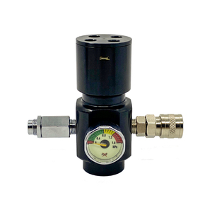 Regulador de cilindro de Gas de aluminio de alta presión Presión de salida personalizable (0-300psi) 2000psi Max para juegos CS DE BUCEO DE Paintball - Product Image 1