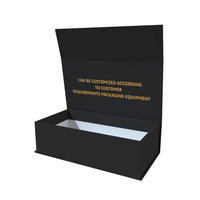 Boîte à parfum de luxe en carton noir pour huiles essentielles, avec insert en mousse, emballage cadeau avec estampage à chaud