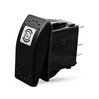 Interrupteur à bascule 4 broches avec voyant LED orange, symbole P, 12V 20A DC, pour voiture, bateau, marine