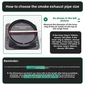 Tuyau <span class=keywords><strong>d</strong></span>'<span class=keywords><strong>évacuation</strong></span> de <span class=keywords><strong>hotte</strong></span> <span class=keywords><strong>aspirante</strong></span> en aluminium souple avec structure à <span class=keywords><strong>d</strong></span>éflecteurs, vente en gros, 80/100/110/200/350/400 - Product Image 2