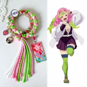 Hot Selling 20 Styles Anime Bead <b>Bracelet</b> Tanjirou Nezuko Woven <b>Rope</b> <b>Bracelet</b> for Women <b>Bracelet</b> Tassel Pendant Wristband Bangle - Product Image 4