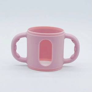 ปลอกซิลิโคนสำหรับขวดนมแก้วฟิลิปส์ เอเวนท์ เนเชอรัล,ที่จับขวดนมป้องกันการแตกหักพร้อมที่จับสำหรับเด็กผู้หญิง - Product Image 4