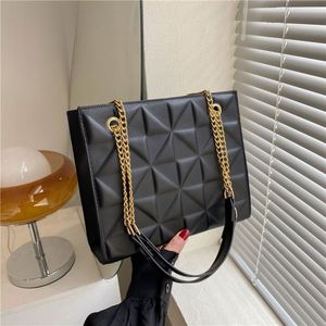 Bolsos Sencillos con Relieve para Mujer, Bolso de Hombro Casual de Calidad, Bolso de Mano de Diseño que Combina con Todo, Bolso Cruzado con Cadena para Mujer - Product Image 4