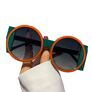 2025 nuovo Design colore che blocca gli occhiali da sole UV400 protezione personalizzabile lente Anti-<span class=keywords><strong>blu</strong></span>. Alla moda oversize verde rosso <span class=keywords><strong>blu</strong></span> - Product Image 1