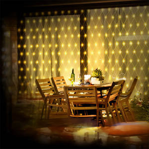 Ghirlanda di luci piatte, a basso voltaggio, bianco caldo, 4,5m x 1,5m, IP44, adatta per interni ed esterni, ideale per decorare e - Product Image 2